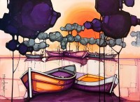 Salman Farooqi, 36 x 48 Inch, Acrylic on Canvas, Seascape Painting, AC-SF-647 Salman Farooqi, 36 x 48 Inch, Acrylic on Canvas, Seascape Painting, AC-SF-647